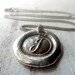 Personalized Wax Seal Necklace. Fine Silver Letter Initial Monogram. Wax Seal Jewelry. Mother's Day Gift