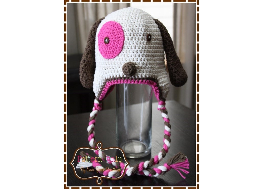 Puppy Hat Crochet Pattern - LOGAN & LOLA Ear Flap - 112