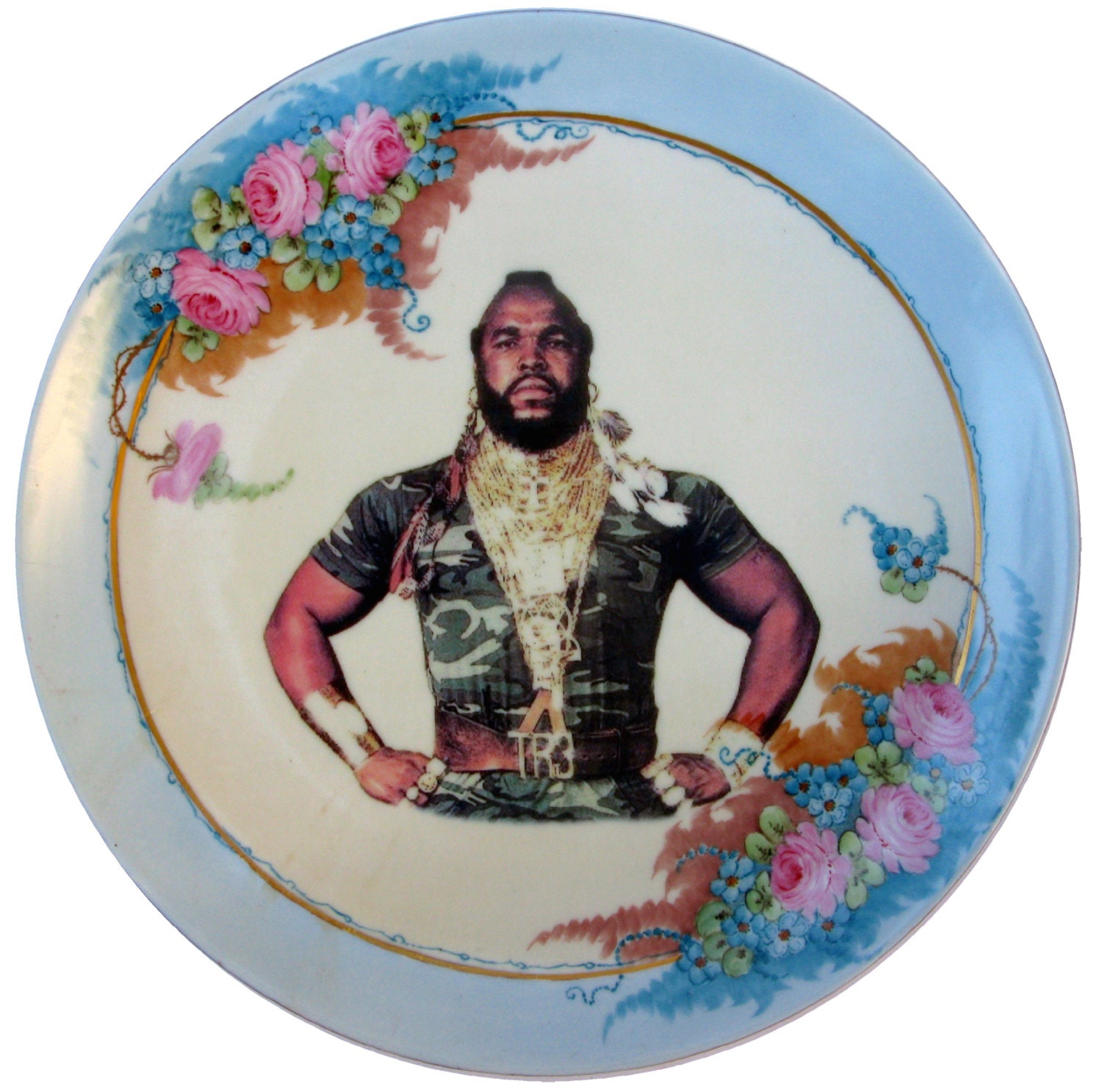 Sergeant Bosco Portrait  Plate - Altered Vintage Plate