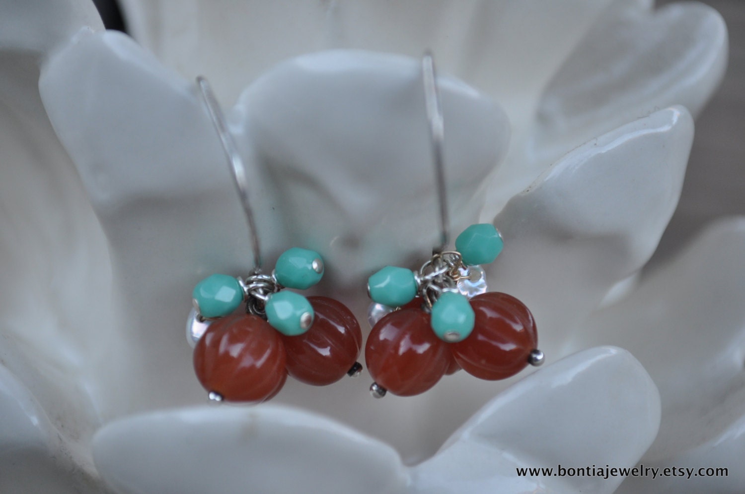 Auburn Blue Earrings. Sterling Silver