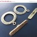 Memorial Day Sale Antiqued Brass Tone Toggle Clasp Pewter Alloy Large (Item Number 30bs)
