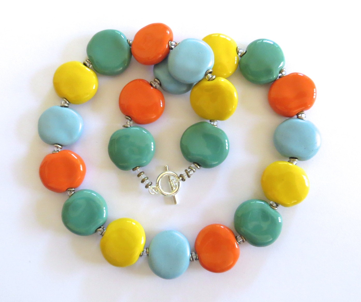 Beaded Necklace, Statement Necklace, Kazuri Bead Necklace, Fair Trade