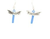 Sapphire Blue Dragonfly Earrings