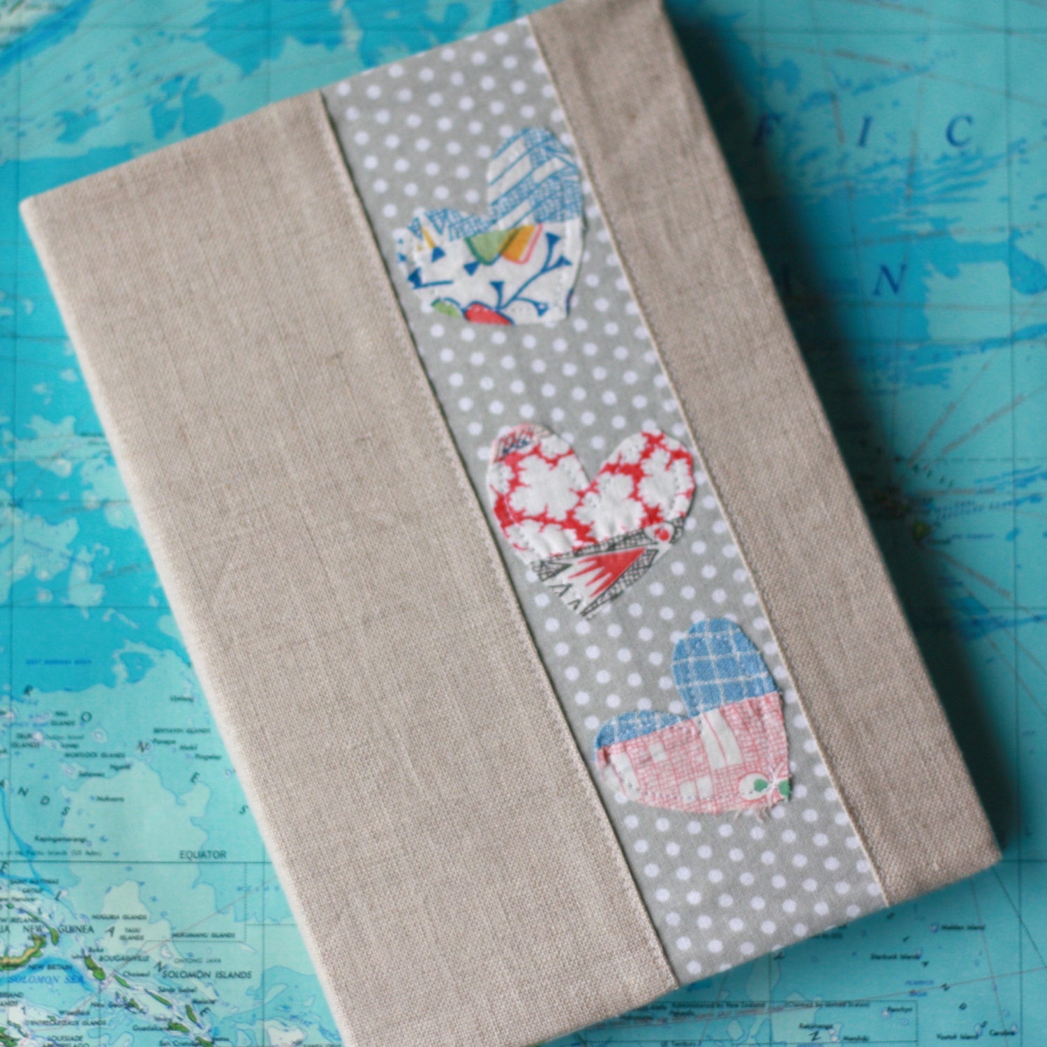 Linen Journal Cover in Grey