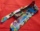 Ready to ship - Superhero Ties - Men's Necktie  marvel comic supergirl batgirl