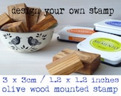 Made To Order Olive Wood Stamp With Your Own Design