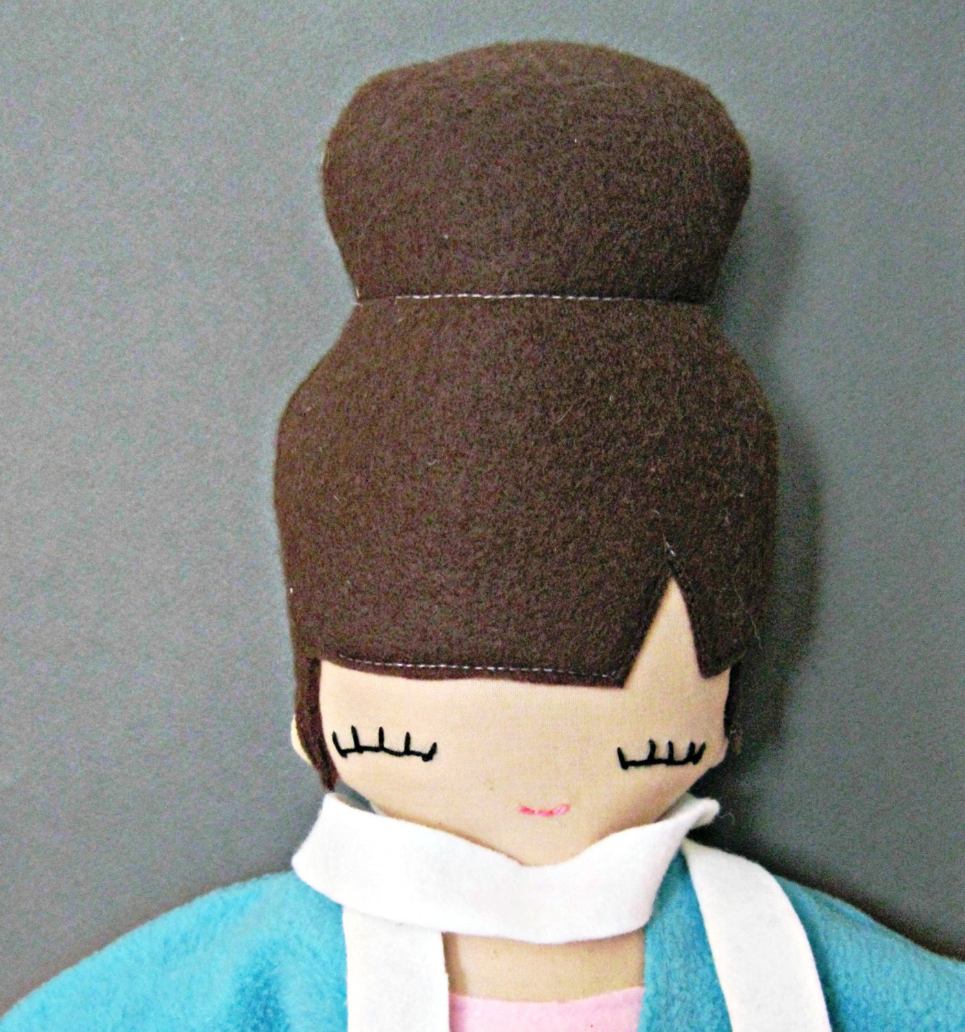 Cloth Doll, Indie Fashionista Girl Cloth Doll - Brunette Chelsea