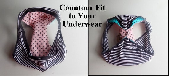 Contour Fit Overnight Postpartum Cloth Menstrual Pad in Designer Polka Dot Flannel
