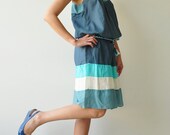 Rain Bow ...Blue Tone Cotton dress