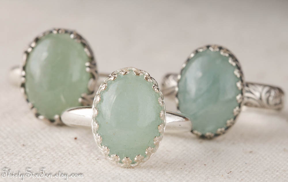 Aquamarine and Sterling Ring