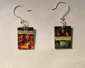 Disney Pirates of the Caribbean Recycled Decoupage Earrings, Johnny Depp dvd stickers