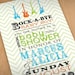ROCK-A-BYE Baby Shower Printable Invitation in Orange, Teal, and Lime