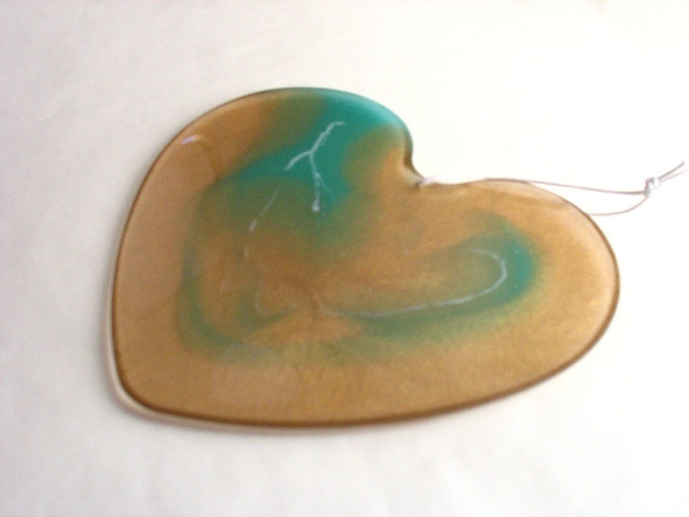 Custom Ornament Christmas Resin Jade Green Gold Metallic Glitter Message Heart Shape Fancy Tags Flat Thin Hanging Holidays Modern Tree Decor