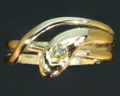 Fine Antique Snake Ring Yellow Gold Diamond French Antique Jewelry Art Nouveau ref.12051-0064