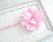 Pastel Pink Hydrangea Flower Baby Headband or Hair Clip