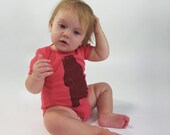 Be the Bear Organic Baby Onesie in Pomegranate Pink