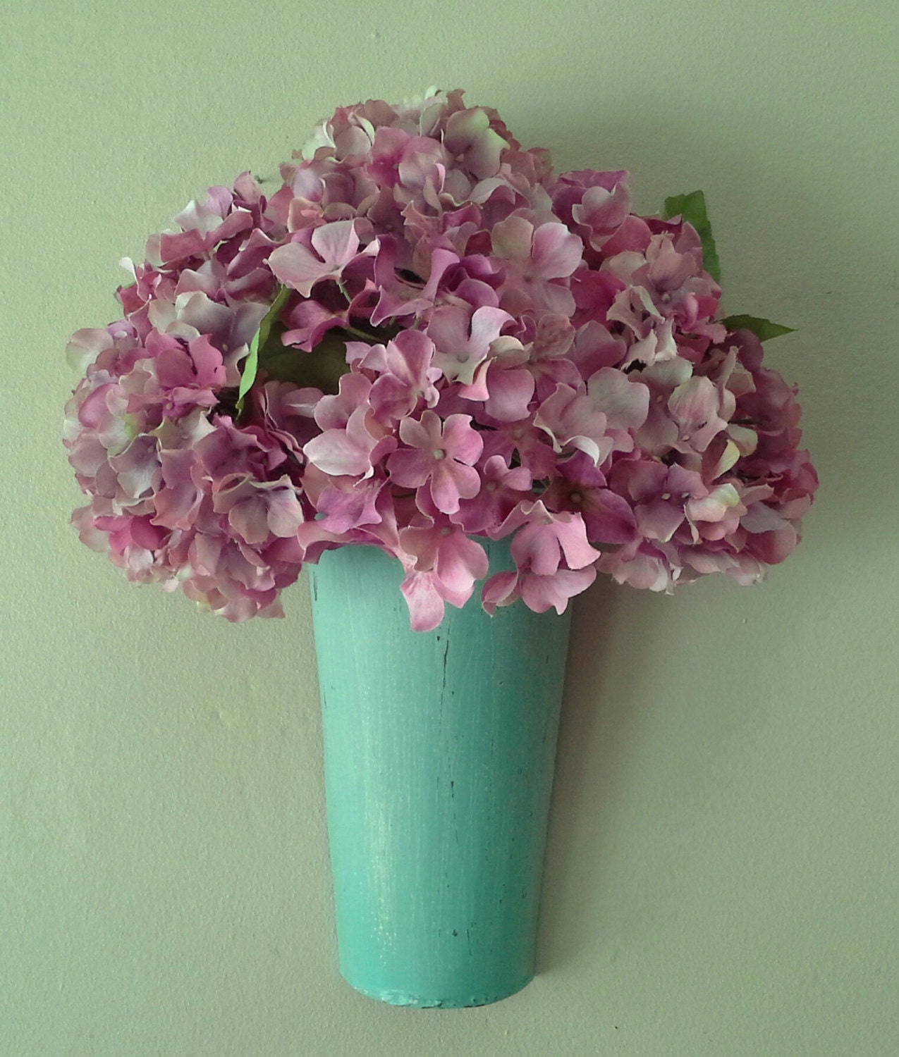 Wreath, Spring flowers, Flower Arrangement, hydrangeas, Silk florals, Cottage chic home decor