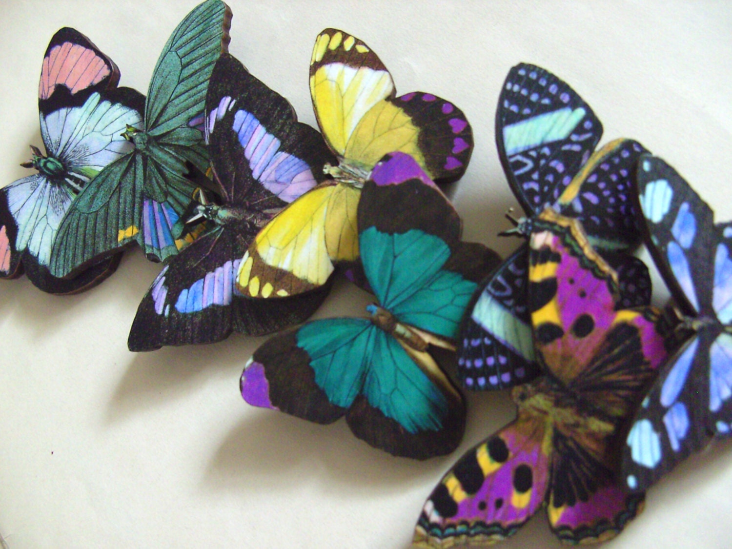 Wood, Butterfly brooch, wooden butterfly, choose style, by NewellsJewels on etsy