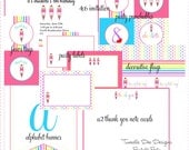 Rainbow Ice Cream Printable Party Collection by Tweedle Dee Designs