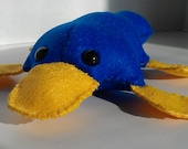 Platypus stuffed animal plush- handsewn felt stuffie