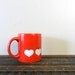 vintage valentine heart waechtersbach coffee mug - retro - red - love