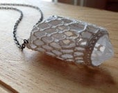 Quartz Crystal Crocheted Necklace- Bringing together Body and Soul