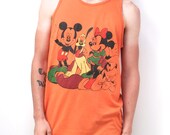 DISNEY gang goofy MICKEY MOUSE orange tank top