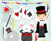 Lets Make Magic Cute Digital Clipart for Card Design, Scrapbooking, and Web Design