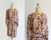 20s dress - vintage 1920s silk flapper dress - tangerine & cobalt - Extra Small - Small - antique - Great Gatsby dress - Jazz Age
