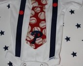 Phillies Onesie, Phillies tie onesie, Baseball onesie
