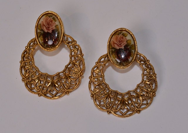 Vintage Rose Earrings