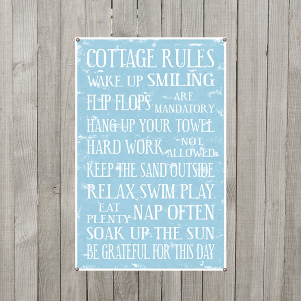 Cottage Rules Print