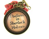 I believe in Sherlock Holmes Necklace Sherlock Necklace Sherlock Jewelry Sherlock Jewellery Cameo Necklace