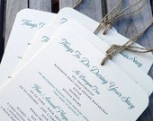 Destination Wedding - Things to Do / Local Attractions Hang Tag - 4.5 x 7 - White or Ivory Cardstock - Custom Colors Available