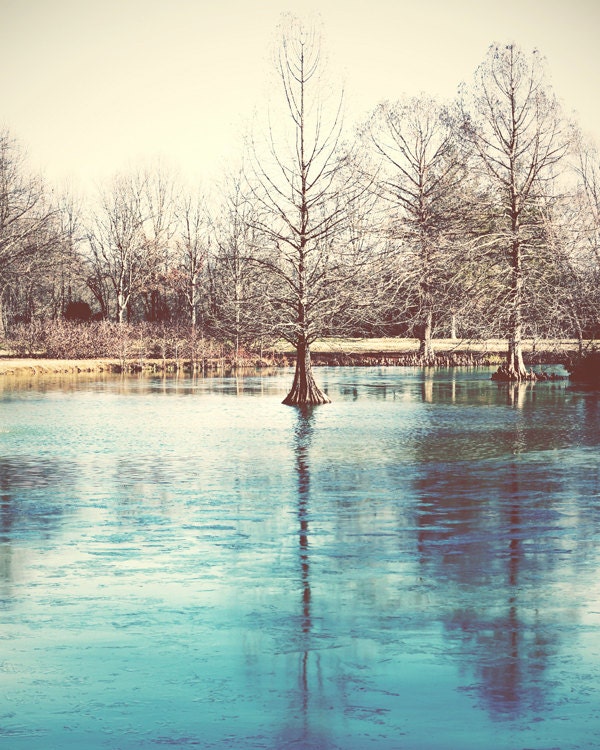 nature photography landscape wall print turquoise blue brown wall art vintage inspired fine art print 8x10