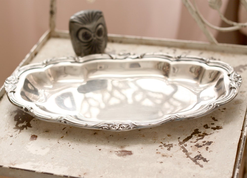 silver serving tray