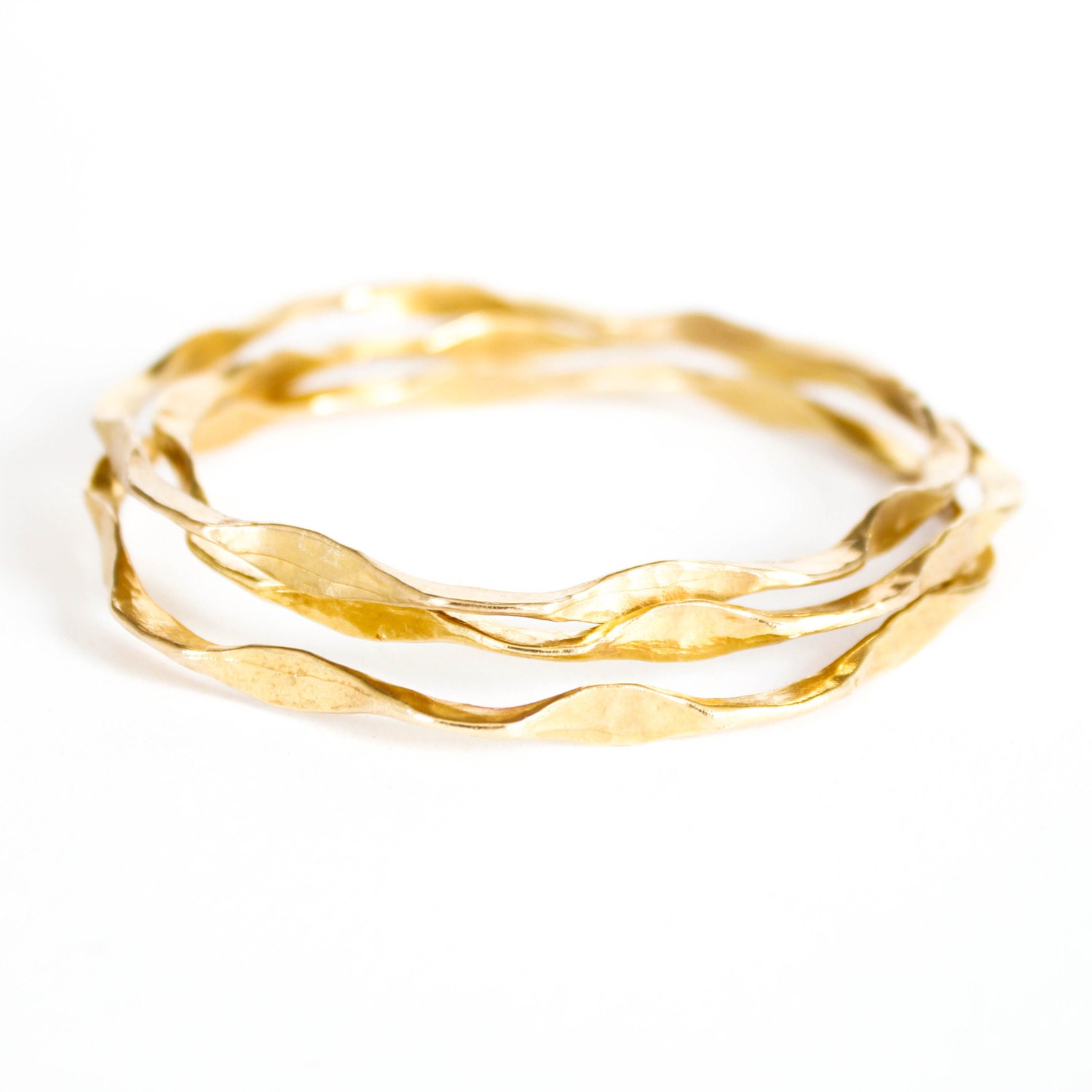 I'm Hammered Gold Bangle - ONE Handmade Nu Gold Brass Bangle