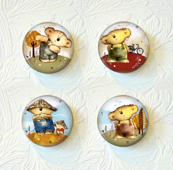 Magnet Set  Whimsical Little Bears   "Buy 3 get 1 Free"  175M