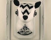 Black and White Doe Stuffed Taxidermy