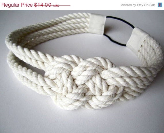 Cotton rope sailor knot headband