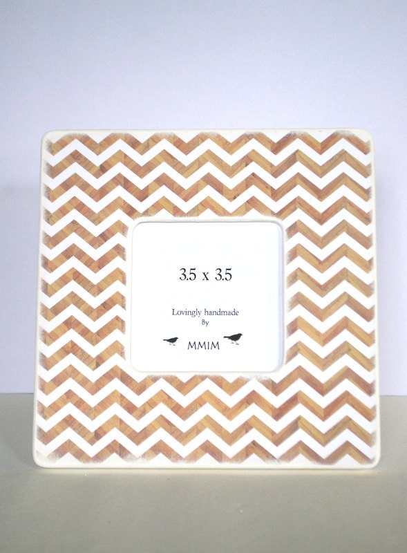 Faux Wood Chevron Frame