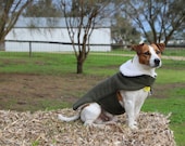 Wool Army Blanket Sherpa Lined Dog Jacket