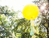 Balloon Tassels: Mint and Yellow