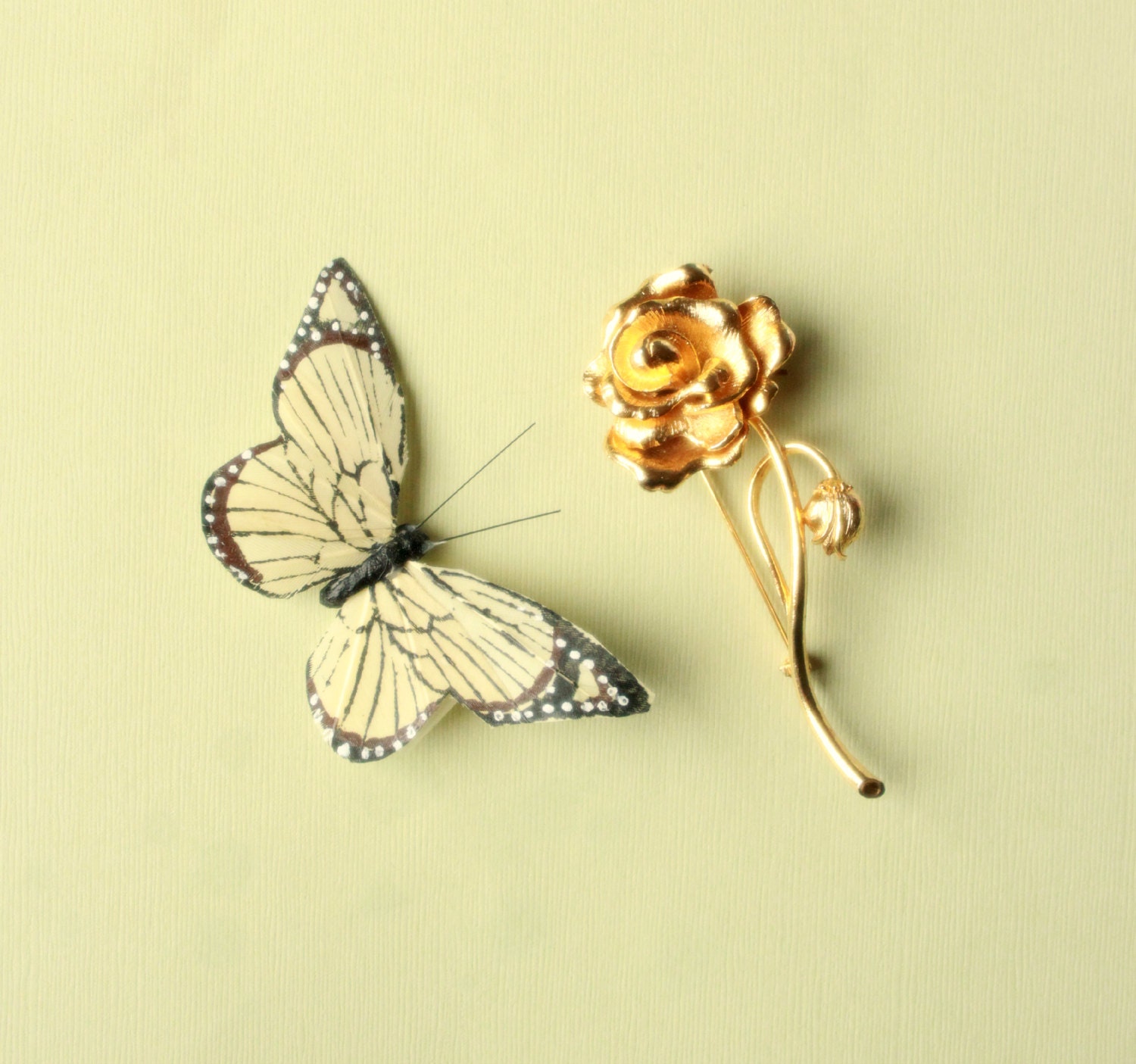 Vintage Corsage Pin, vintage pin, wedding corsage,  'Pixie Rose'