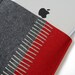 Felt Ipad Mini Sleeve in Merino Wool Red and Charcoal