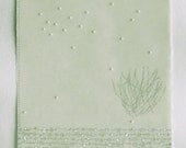 The Celadon Drawings no. 5 / drawing and beads on Japanese paper