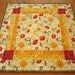Floral Table Topper Quilted Poppies