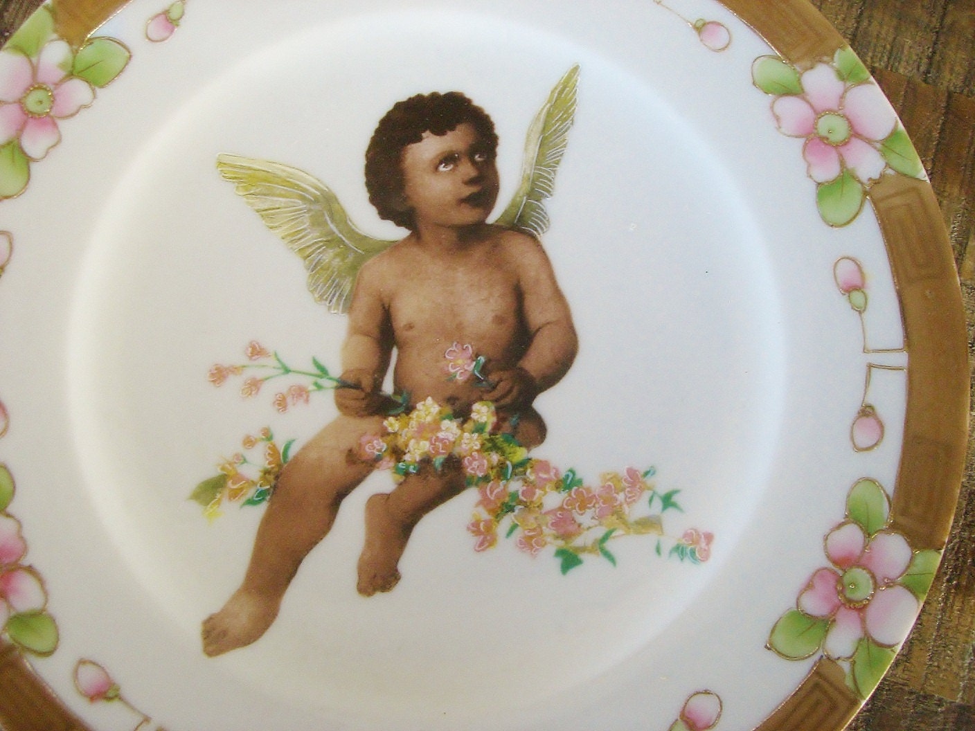 Vintage Porcelain Cherub Plate