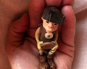 The button thief ,polymer clay art doll