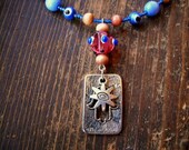 Protection/Hamsa Hand/Evil Eye/Greek Mati/Italian Malocchio/Eyes of Buddha Charm Necklace by TheReflectivePause.etsy.com